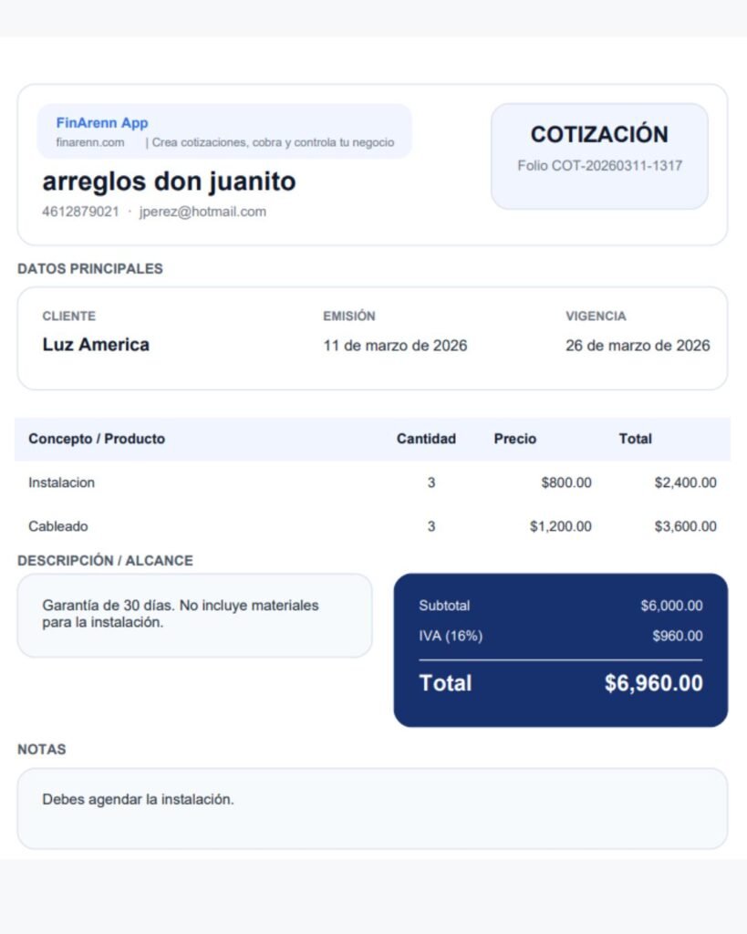 Formato de cotización formato cotizacion